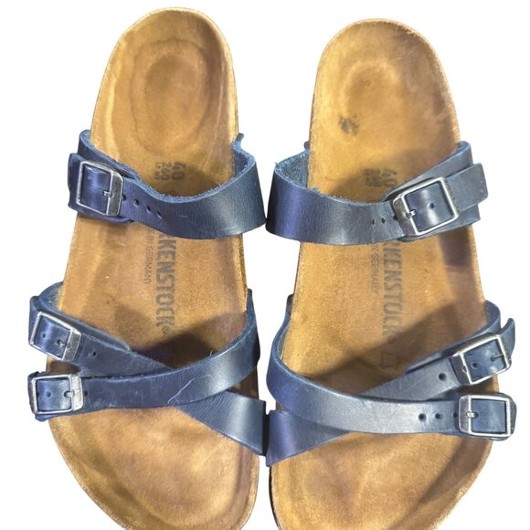 Birkenstock Franca Dusty Blue Leather Regular EU 40 Women 9 Men 7 - Picture 3 of 11